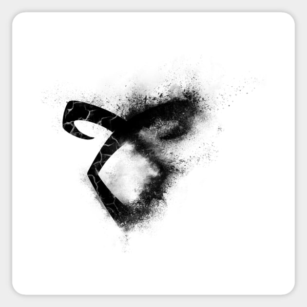 Shadowhunters rune - half sand explosion black - The mortal instruments Sticker by Vane22april